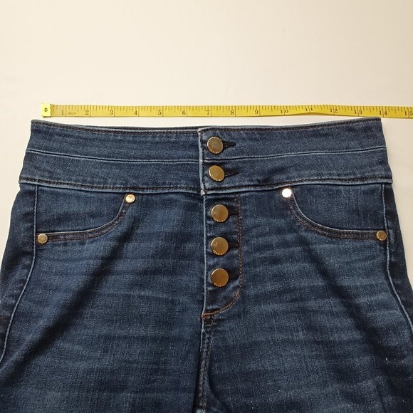 Abercrombie & Fitch Jeans Size 4 Super Skinny High Rise Buttonfly Medium Wash - Picture 5 of 10